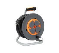 Zenitech Enrouleur de chantier IP44 4 prises 16A 3G1,5mm² 25 m Orange