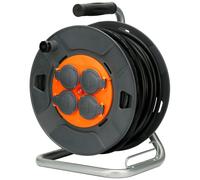 Zenitech - Enrouleur de Chantier IP44 4 Prises 16A 3G1,5mm² 40m - Orange