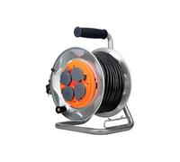 Zenitech Enrouleur de chantier IP44 4 prises 16 A 3G2,5 mm² 25 m Orange