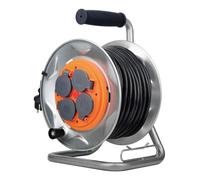 Enrouleur de chantier IP44 4 prises 16A 3G2,5mm² 25m - orange - Zenitech