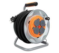 Zenitech Enrouleur de chantier IP44 4 prises 16 A 3G2,5 mm² 25 m Orange