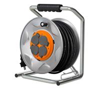 Zenitech - Enrouleur de Chantier IP44 4 Prises 16A 3G2,5mm² 35m - Orange