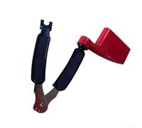 Enrouleur de cordes de guitare 3 en 1 avec extracteur de goupilles et outil de reprise rapide pour basse électrique acoustique, mandoline - Acier ABS noir 9,9 cm (noir rouge)