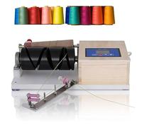 Enrouleur de fil électrique avec écran LCD et minuteur, machine à enrouler automatique à cône avec vitesse réglable pour crochet, tricot