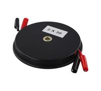 Enrouleur de fil rétractable pour double câble d'extension de 3/6/9 mètres, clips pour multimètre de port avec connexion pour bobine en plastique robuste (9 m)