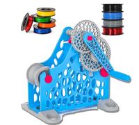 Enrouleur de filament for imprimante 3D, bobine manuelle, conception modulaire amovible, anti-nœuds, enrouleur à manivelle for fils jusqu'à 1 kg, fil d'impression 3D(Blue)