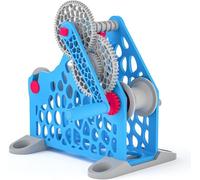 Enrouleur de filament manuel, enrouleur de bobine d'imprimante 3D à manivelle avec guide de fil uniforme, conception modulaire pour bobines de 1 kg, outil portable pour les amateurs d'impression blue