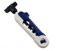 Enrouleur de ligne de pêche, bobine multifonction haute vitesse pour canne à pêche en mer (bleu et blanc)