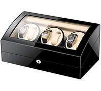 Enrouleur de montre automatique, Festival cadeau Festival en bois Double boîte de rangement en bois de montre automatique pour 6 enroulements de montres pour montres automatiques personnalisées