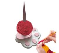 Enrouleur de pelote de fil en forme de patte de chat, porte-fil portable pour travaux manuels, couture, tricot, femmes, débutants, grands-parents