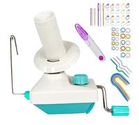 Enrouleur de pelote de fil pratique pour fil, enrouleur de fil et enrouleur de pelote avec installation facile pour le rangement du fil + 53 aiguilles à tricoter + 1 paire de ciseaux