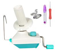 Enrouleur de pelote de fil pratique pour fil, enrouleur de fil et enrouleur de pelote avec installation facile pour le rangement du fil + 1 boucle de tricot réglable + 1 crochet + 1 paire de ciseaux