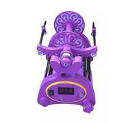 Enrouleur de pelote de laine, bobine de fil en fibre, port d'alimentation de 14 mm, avec rotation avant et arrière, vitesse réglable, pour tissage de fil, mélange, travaux manuels, violet