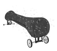 Enrouleur de piscine - Rouleau de couverture creusé, structure en aluminium robuste, système de tube télescopique, sangle sécurisée, emballage de rangement résistant aux intempéries | Assure une