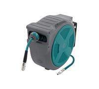 ECD Germany Enrouleur de Tuyau à Air Comprimé Automatique 20m + 2m avec Arrêt Intégré, Raccord 1/4 Pouces, Connexion Rapide, Support à Fixation Mural, Pression 15 bar, Pivotant à 180°, Diamètre 12 mm