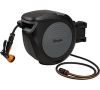 Enrouleur de tuyau automatique avec tuyau 1/2", 20 m et accessoires BLACK LINE