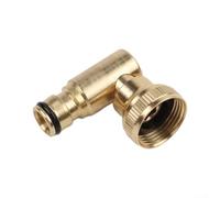 Enrouleur de tuyau coudé pivotant en laiton, raccord rapide, 1,9 cm, pour adaptateurs de robinet de jardin à filetage interne BSP, raccord pivotant compatible Hoselock pour raccords de tuyau