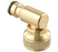 Enrouleur de tuyau coudé pivotant en laiton robuste pour enrouleur de tuyau, filetage femelle 3/4 pour BSP, convient pour prise Hoselock, pour une utilisation en extérieur