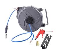 Enrouleur de tuyau d'air comprimé - Enrouleur de tuyau d'air comprimé rétractable de 30 cm, résistance améliorée | Enrouleur de tuyau d'arrivée à tambour télescopique avec roulements à haute