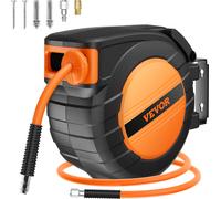 Enrouleur de tuyau d'air comprimé VEVOR, 9,52 mm x 15,24 m de tuyau d'air, 300 PSI max., montage au plafond/mur, enrouleur PP fourni et support pivotant à 180