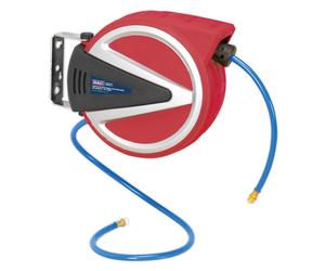 Enrouleur De Tuyau D'Air Rétractable Sealey 12 Mètre 6,5 Mm ID - Tuyau PU SA812