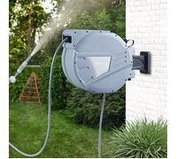 Enrouleur de tuyau d'arrosage Amersfoort avec tuyau de 10 m gris