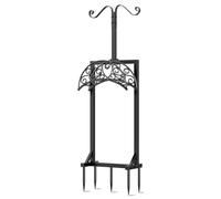 Enrouleur de tuyau d'arrosage autoportant avec panier pour patio, équipement d'arrosage, support de tuyau amovible