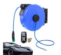 Enrouleur de Tuyau d'Arrosage Rétractable - Support Souple et Professionnel de 12 Mètres,Dévidoir à Eau,pour Jardin Garage Maison Atelier Lavage Extérieur