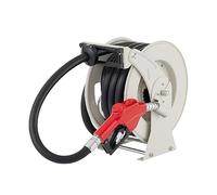 Enrouleur de tuyau de carburant 33-66 FT enrouleur de cordon Diesel rétractable avec pistolet de ravitaillement automatique for arrosage de jardin lavage de camion-citerne de voiture Pour la maison au