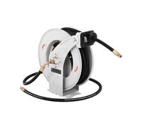 MSW Enrouleur Tuyau Dévidoir Haute Pression Pneumatique Eau Air MSW-PHR15 (Automatique, 15 m, 160 bars, Raccord 1/2", -20 à 40 °C, Eau Max. 100 °C, Fer/Caoutchouc)