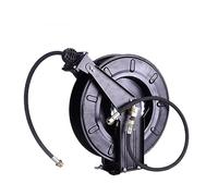Enrouleur de tuyau haute pression - Tuyau d'arrosage rétractable automatique en fil d'acier pour lavage de voiture et nettoyage de cour