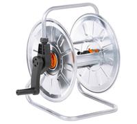 Enrouleur de tuyau mural - vidaXL - 50 m - Acier galvanisé - Pivotant - Argenté - 46.5x35x42 cm