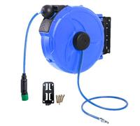 Enrouleur de Tuyau Rétractable - Support Souple et Professionnel de 12 Mètres,Enrouleur De Tuyau D'Arrosage À Fixation Murale | pour Arrosage Jardin Lavage Extérieur Garage