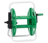 Enrouleur de Tuyau Vert sur Pied pour Tuyau Piscine Extérieur Acier vidaXL