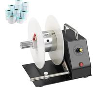 Enrouleur d'étiquettes - Appareil électrique avec transmission à 11 vitesses, largeur réglable 20-110 mm pour logistique et électronique