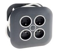 Zenitech - Enrouleur Domestique 4 x 2P+T 16A + Coupe-Circuit - 7m - Blanc