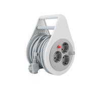 Enrouleur Domestique Schuko 3 Prises 7m - Gris - Zenitech