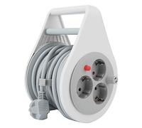 Enrouleur Domestique Schuko 3 Prises 7m - Gris - Zenitech