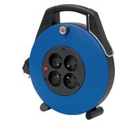 Brennenstuhl Enrouleur de câble domestique Confort-Line 10m Fabrication Française 1102731 Noir/Bleu