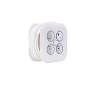 - Enrouleur électrique domestique 3 prises + 2 USB-A/C - Blanc