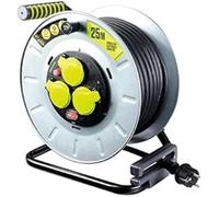 Enrouleur câble électrique - multiprises - Pro XT - tambour galva - 25m LUCECO