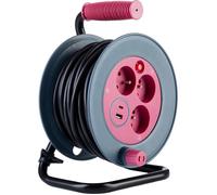 Enrouleur électrique - ZENITECH - enrouleur électrique bricolage - 3 prises 2P+T - 2 ports USB-A/C - câble 12 m