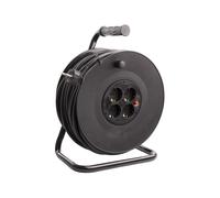 TechBrey Enrouleur Extensible 40m 3x1.5mm avec Système "Anti-Twist" Noir Noir G