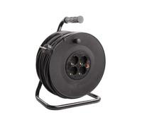 Enrouleur Extensible 40m 3x1.5mm avec Système ""Anti-Twist"" Noir