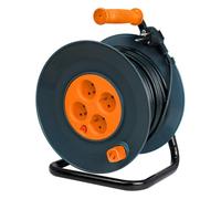 Enrouleur H05VV-F 4 prises 3G1,5mm² 40m + coupe-circuit - Orange - Zenitech