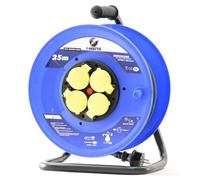 Enrouleur - I-WATTS - 25m - HO7RN-F-3G2,5mm² - IP44 - 4 prises à clapet