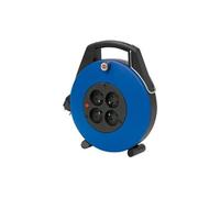 Brennenstuhl Enrouleur de câble domestique Confort-Line 10m, Fabrication Française 1102731 Noir/Bleu