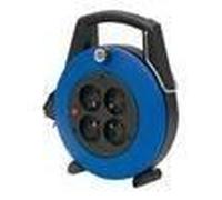 Enrouleur menager 4 prises (5m) Confort-Line bleu