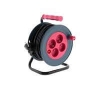 - Enrouleur ménager 4x2P+T - 15m 3G1mm² - Rose