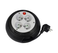Enrouleur ménager compact 4 prises 16A+T 2m